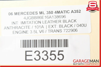 06-11 Mercedes W164 ML350 GL450 Rear AC A/C Heater Climate Control Switch OEM
