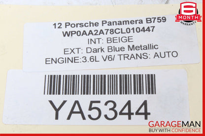 11-16 Porsche Panamera 970 3.6L V6 Fuel Injector Rail w/ Fuel Injectors OEM