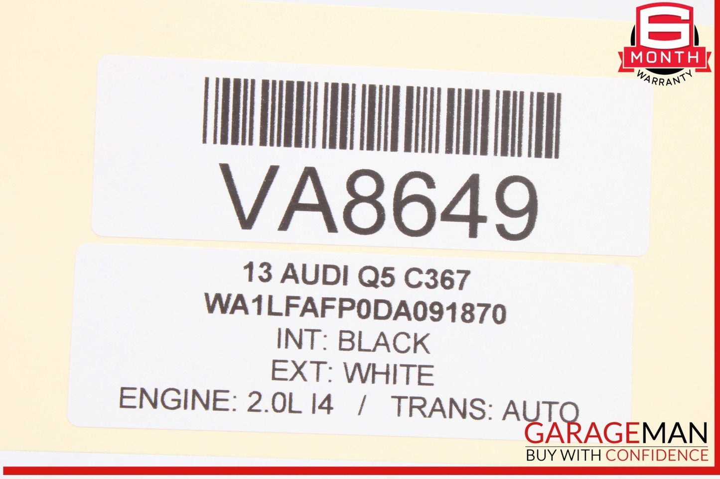 13-17 Audi Q5 Engine Computer Control Module Unit ECU ECM 8R1907115B OEM