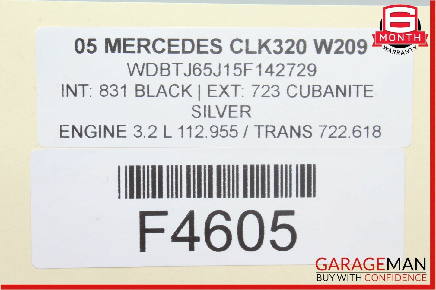 03-05 Mercedes W208 CLK320 Front Right Side Headlight Head Light Lamp Xenon OEM