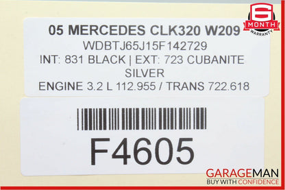03-05 Mercedes W208 CLK320 Front Right Side Headlight Head Light Lamp Xenon OEM