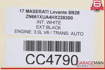 17-22 Maserati Levante M161 Rear Right Side Seat Cushion Top Upper OEM