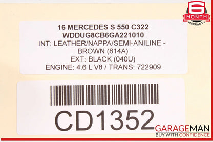 14-17 Mercedes W222 S550 RWD Rear Anti Roll Sway Bar Stabilizer OEM