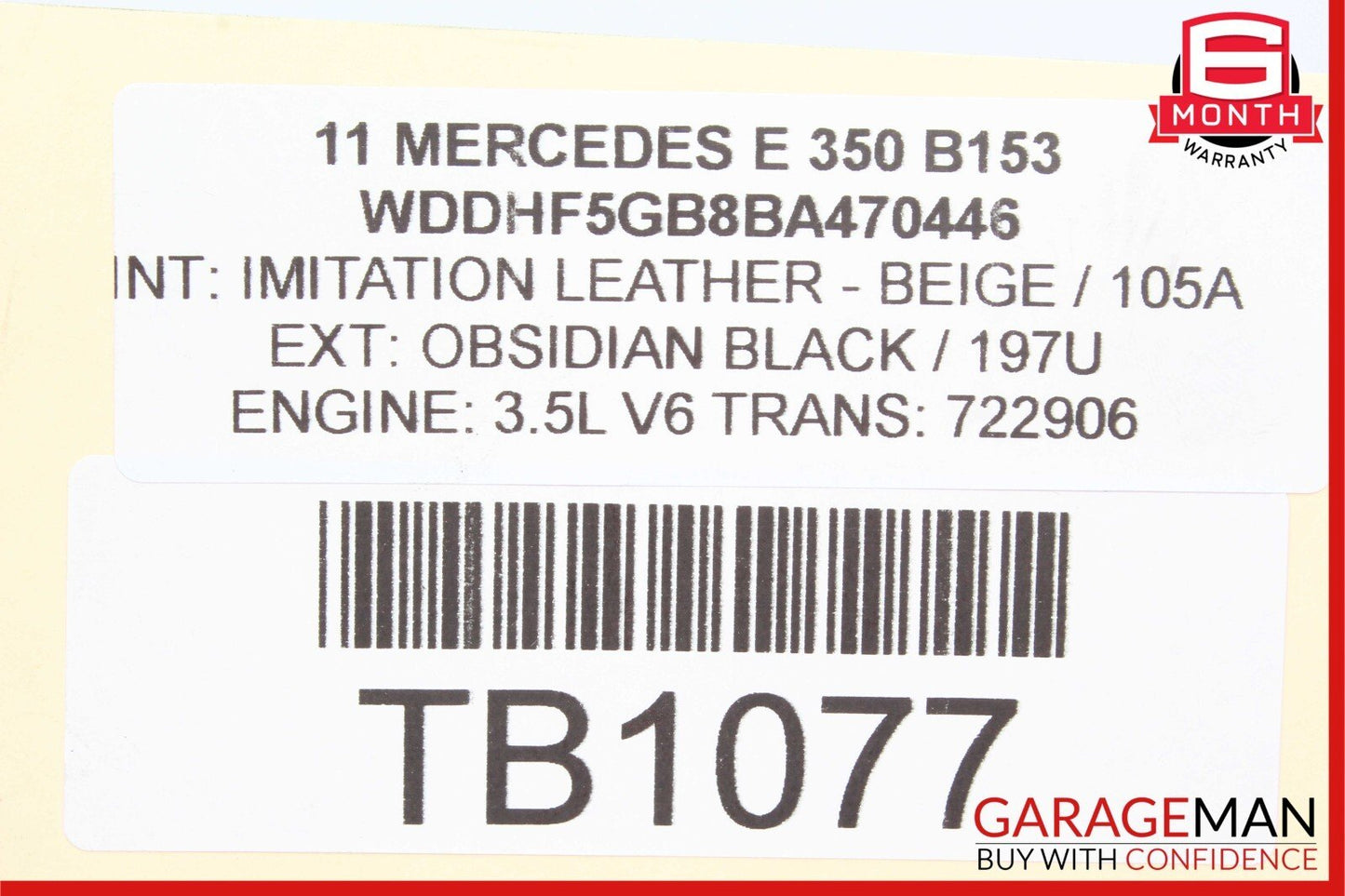 05-13 Mercedes W212 E350 Front Left Side Engine Timing Chain Cover Plate OEM