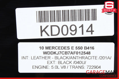 10-13 Mercedes W207 E350 E550 Coupe Rear Left Driver Quarter Window Glass OEM