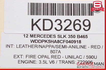 12-20 Mercedes R172 SLK350 Front Left Side Door Window Regulator Motor Unit OEM