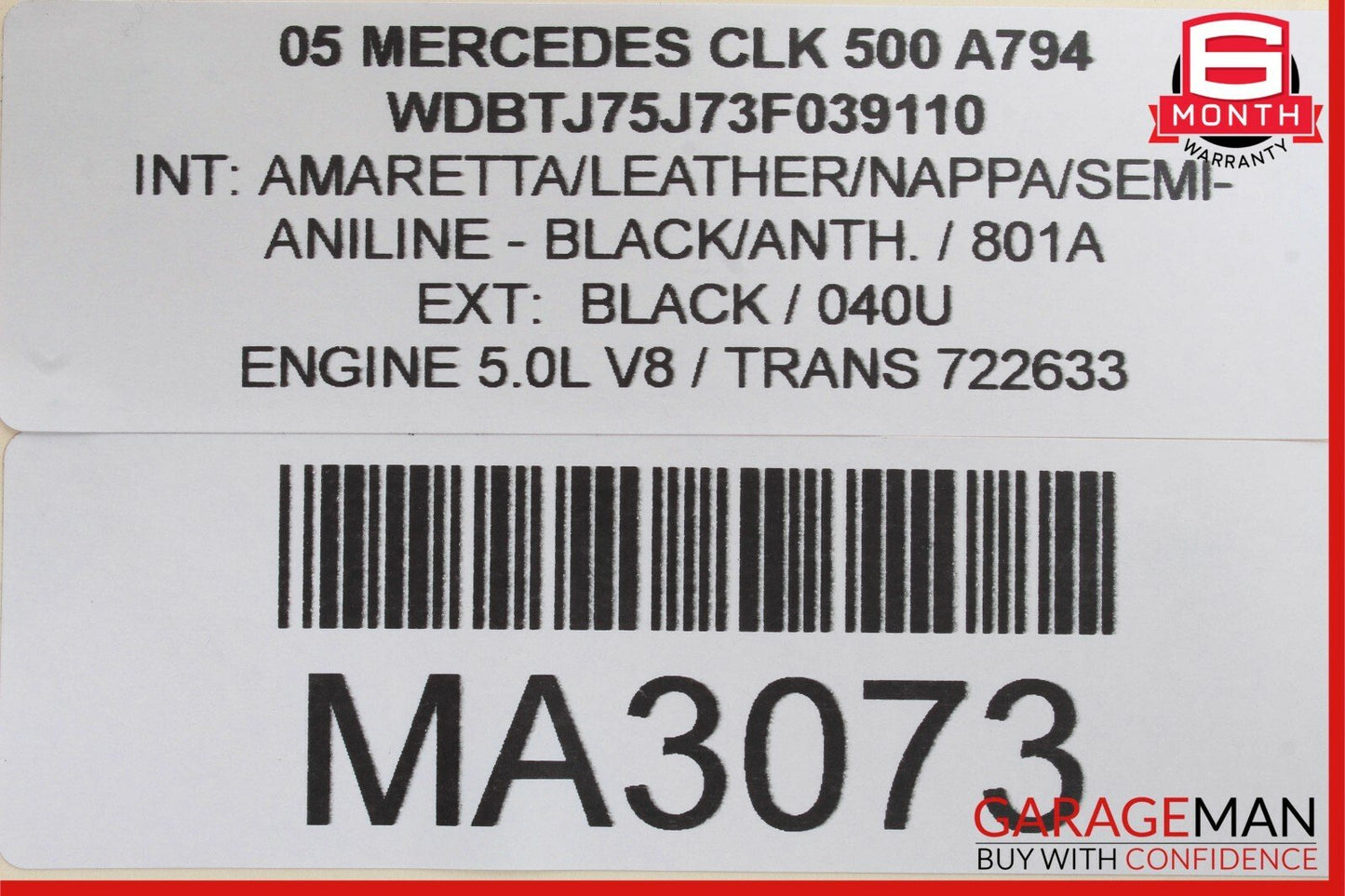 03-09 Mercedes W209 CLK500 CLK350 Front Right Door Window Regulator Motor Unit
