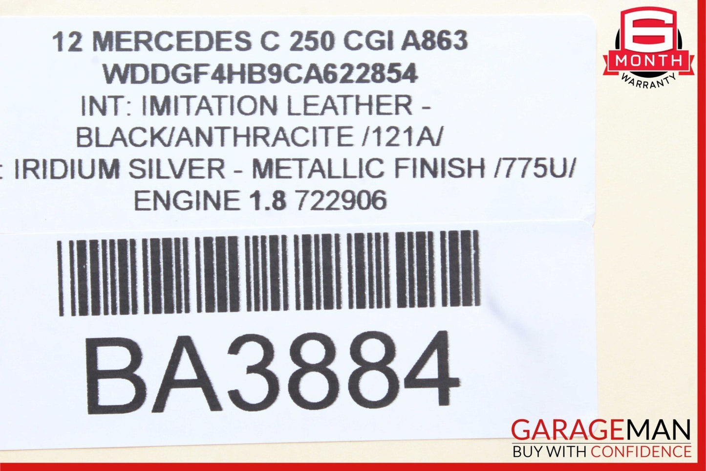 08-18 Mercedes C250 C300 GLK350 CLS550 Rear Right Side Door Control Module Unit