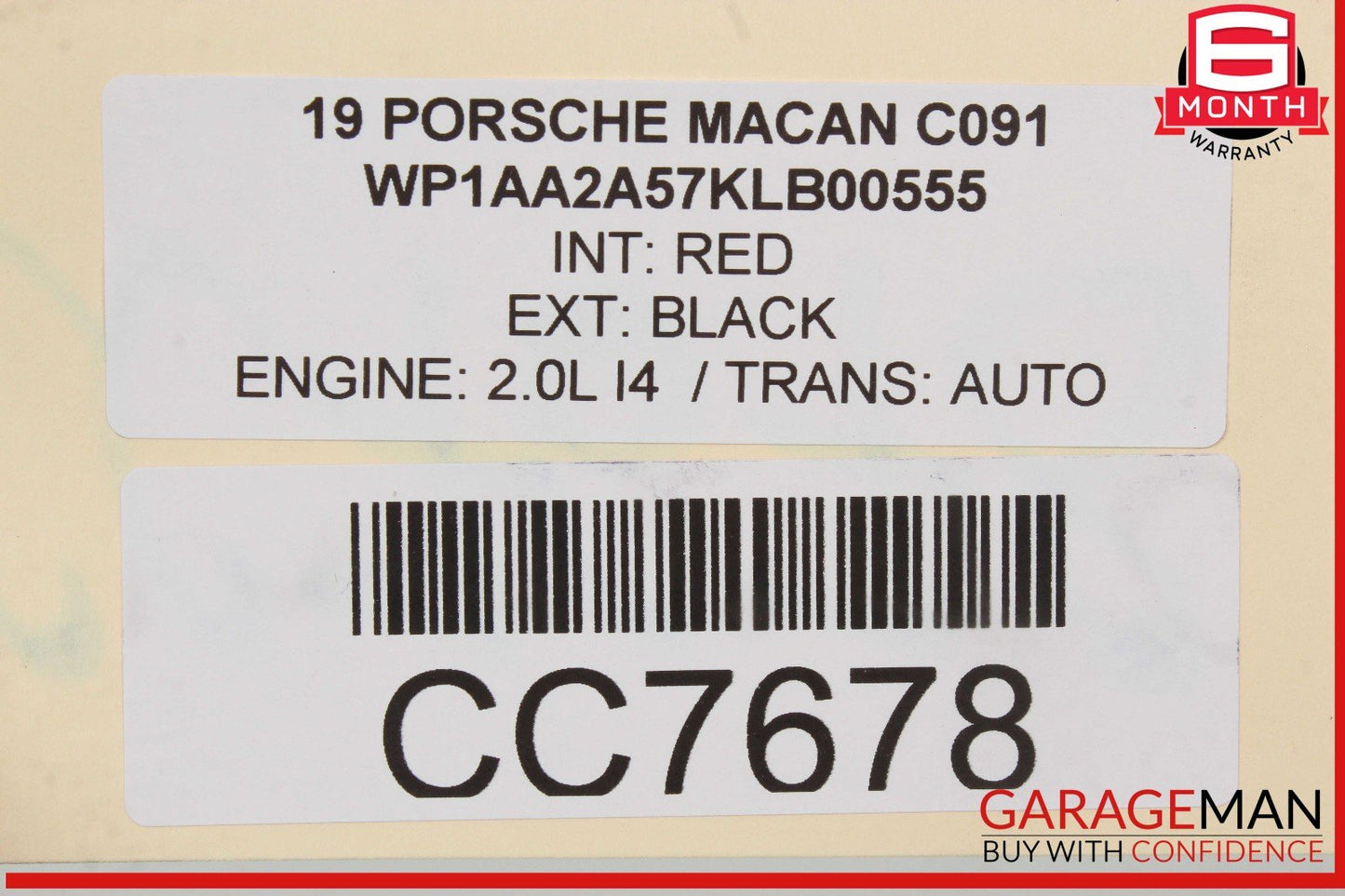 15-24 Porsche Macan Rear Bumper Reinforcement Impact Bar OEM