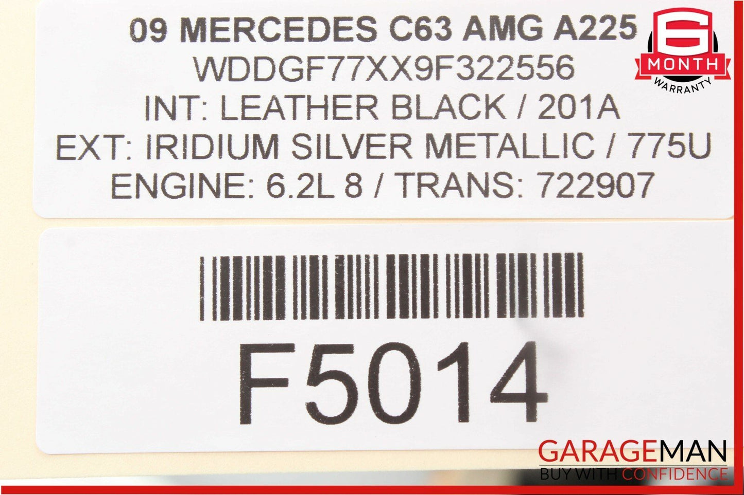 08-11 Mercedes W204 C63 AMG Floor Gear Selector Shifter 2042673724 OEM