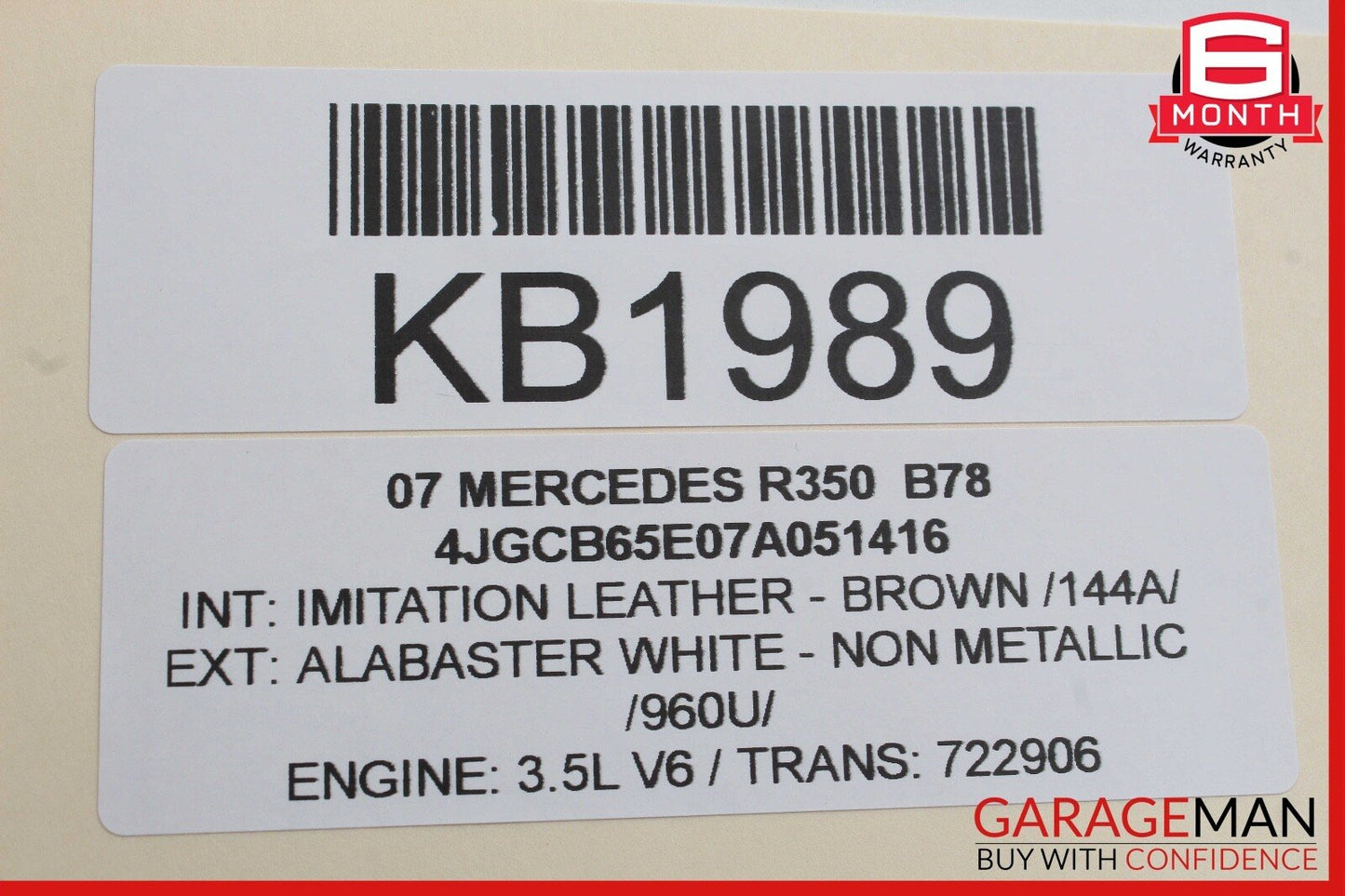 06-13 Mercedes W251 R350 GL450 Front Right Side Door Control Module OEM