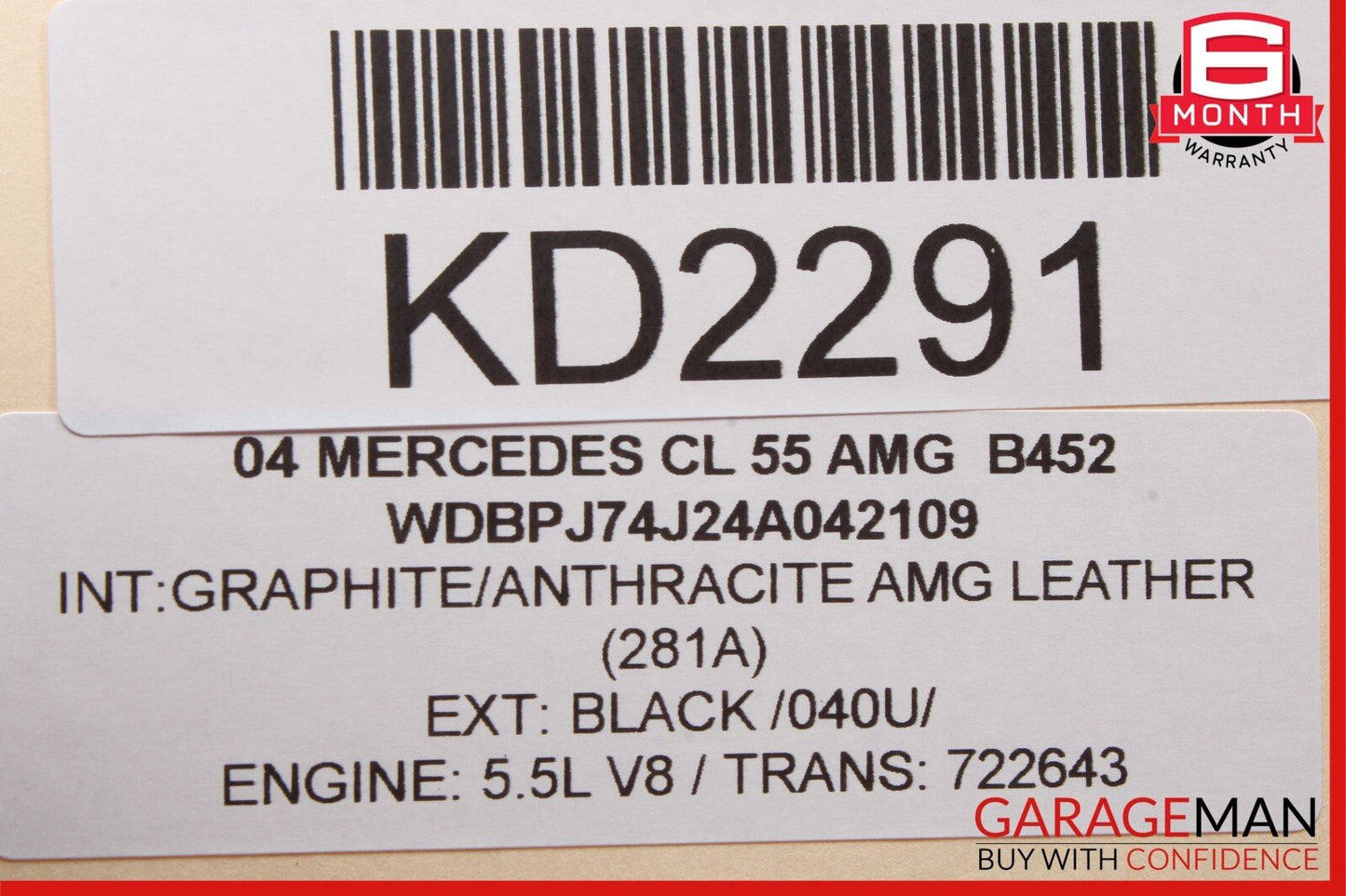 00-06 Mercedes W215 CL500 CL55 AMG Front Left Seat Backrest Recline Handle Trim