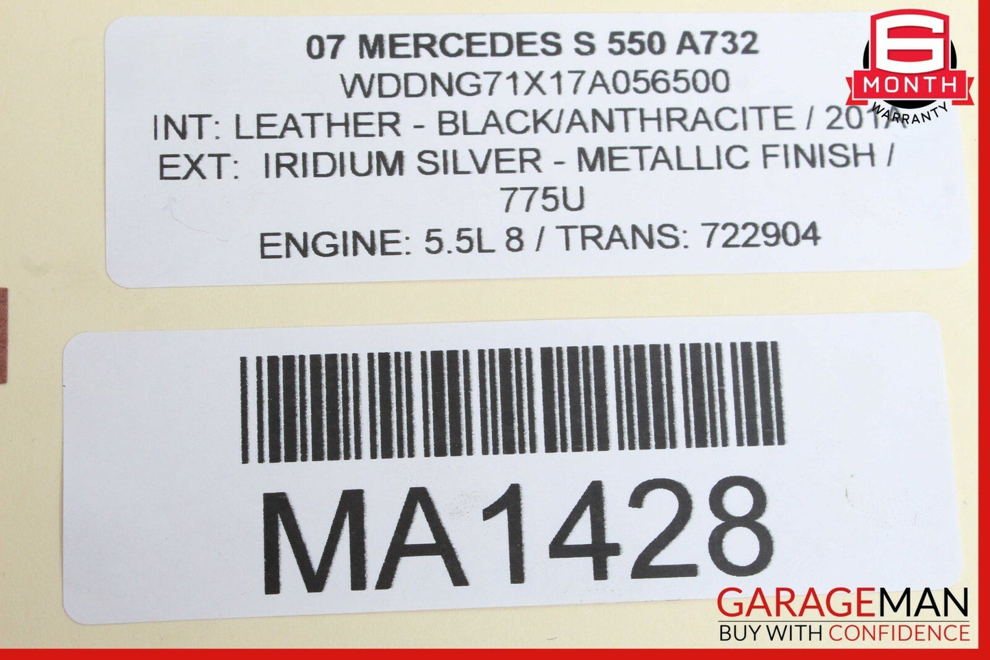 07-09 Mercedes W221 S550 CL550 Instrument Cluster Speedometer Odometer 193k OEM