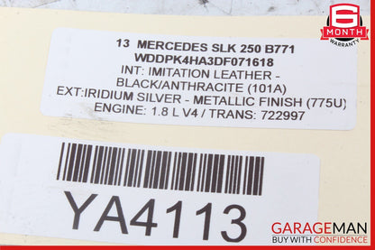 12-20 Mercedes R172 SLK250 SLC300 Rear Right Wheel Spindle Knuckle Hub Bearing