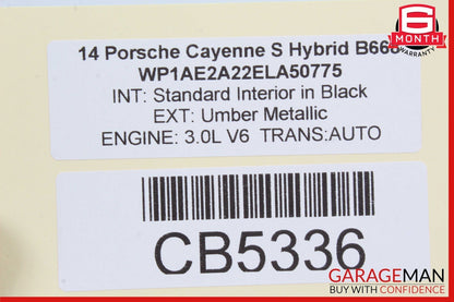 11-18 Porsche Cayenne 958 S Rear Left Side Door Window Regulator Motor Unit OEM