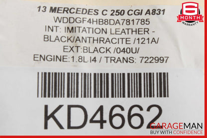 12-15 Mercedes W204 C250 Air Intake Cleaner Filter Housing Box OEM
