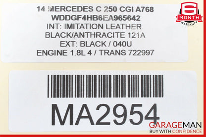 08-14 Mercedes W204 C250 C350 Rear Left Side Door Control Module 2189001401 OEM