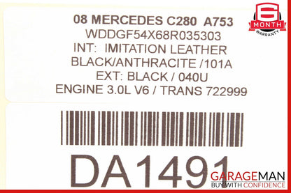 08-14 Mercedes W204 C280 C350 Front Right Side Seatbelt Seat Belt Retractor OEM