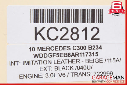 08-16 Mercedes GLK350 C250 E350 Rear Right Side Door Window Regulator Motor Unit