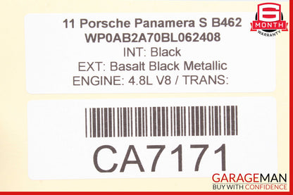 10-13 Porsche Panamera 970 Left Air Intake Tube Hose 97011011303 OEM