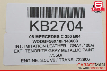 08-14 Mercedes W204 C350 Front Right Side Door Panel Tweeter Speaker Cover OEM