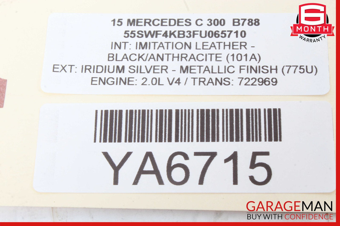 15-20 Mercedes W205 C300 Front Right Keyless Go Exterior Door Handle Silver OEM