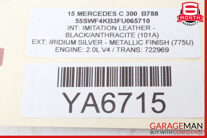 15-20 Mercedes W205 C300 Front Right Keyless Go Exterior Door Handle Silver OEM