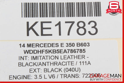 08-17 Mercedes W212 E350 E400 E550 Rear Trunk Lid Latch Lock Actuator OEM