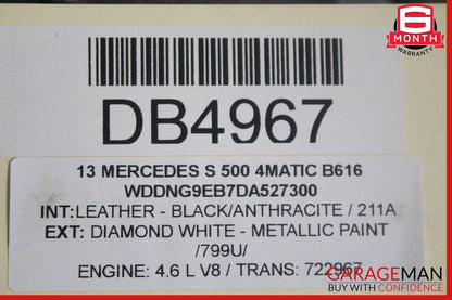 11-14 Mercedes W221 S550 CL550 4Matic 722.9 7G Automatic Transmission OEM 132k