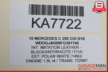 12-15 Mercedes W204 C250 C350 Front Right Exterior Door Handle White OEM