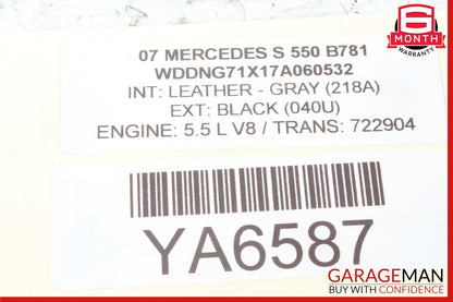 07-13 Mercedes W221 S550 Front Lower Radiator Core Support Bracket Frame Bar OEM