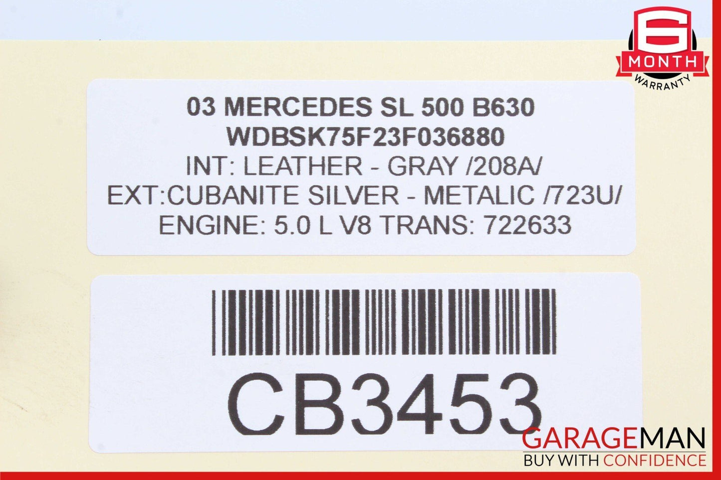 03-12 Mercedes R230 SL500 Rear Left or Right Side Thrust Control Lower Arm OEM