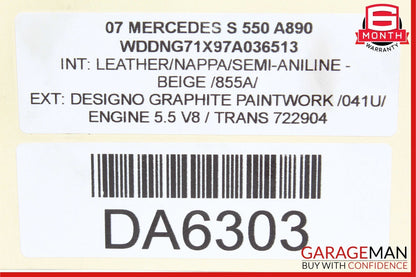 03-08 Mercedes R230 SL500 SL550 AMG Power Steering Hydraulic Fluid Reservoir