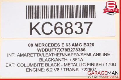 07-09 Mercedes W211 E63 E550 Rear Right Exterior Door Handle Keyless Go OEM
