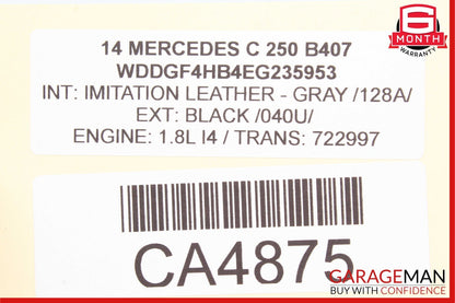 12-14 Mercedes W204 C250 C300 AC A/C Heater Climate Control Assembly OEM