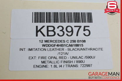 08-14 Mercedes W204 C250 Front Right Passenger Side Door Window Regulator Motor