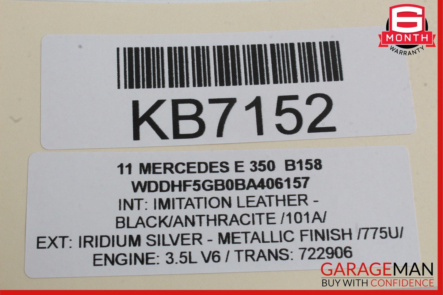 08-16 Mercedes W212 E350 GLK350 Rear Left Side Door Window Regulator Motor OEM