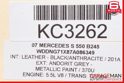 07-13 Mercedes W221 S550 S600 Front Right Side Door Control Module Unit OEM