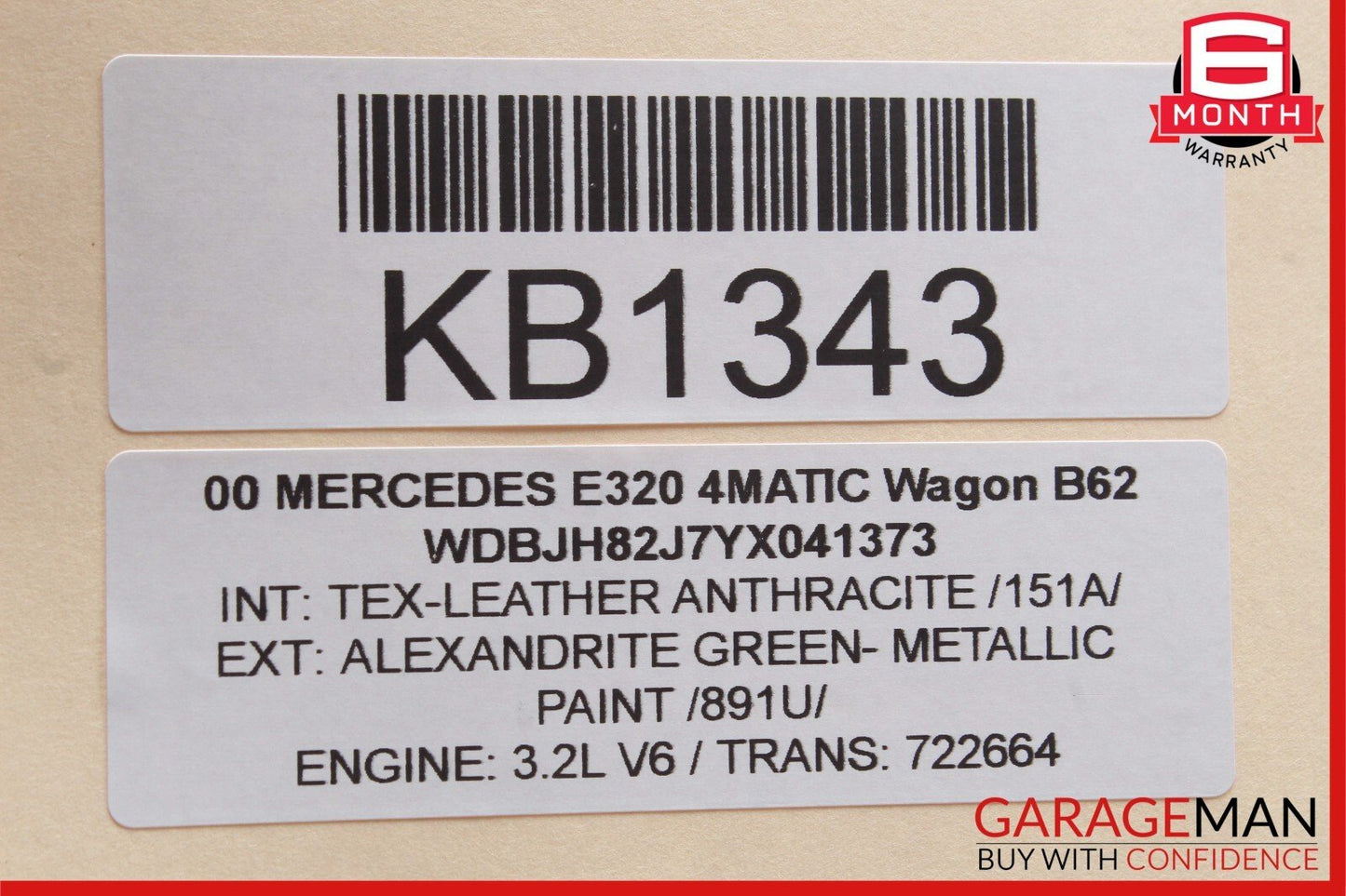 98-02 Mercedes W210 E320 Rear Right Passenger Side Exterior Door Handle OEM