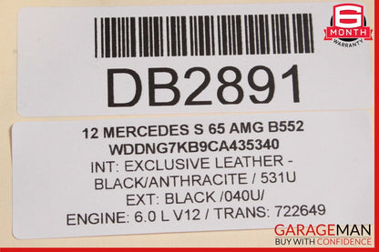 10-13 Mercedes W221 S65 AMG Bang Olufsen Rear Partition Panel Speaker Cover Trim
