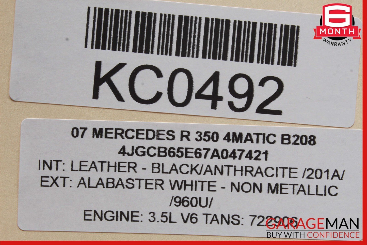 06-10 Mercedes W251 R350 R500 Front Left Driver Side Mirror Door Rear View OEM