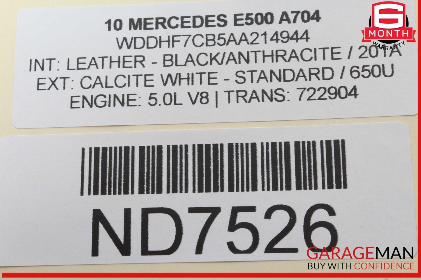 10-18 Mercedes W212 E500 E350 Rear Overhead Dome Light Lamp 2128205001 OEM