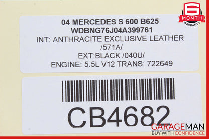 00-06 Mercedes W220 S600 CL500 Rear Upper Control Arm 2203521205 OEM
