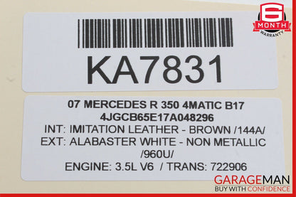 06-13 Mercedes W251 R350 R500 Right Side Door Corner Tweeter Speaker Brown