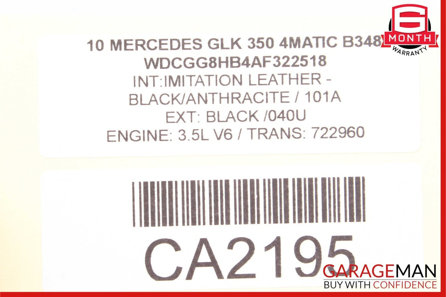 08-15 Mercedes GLK350 C250 Rear or Front Right Side Exterior Door Handle Black