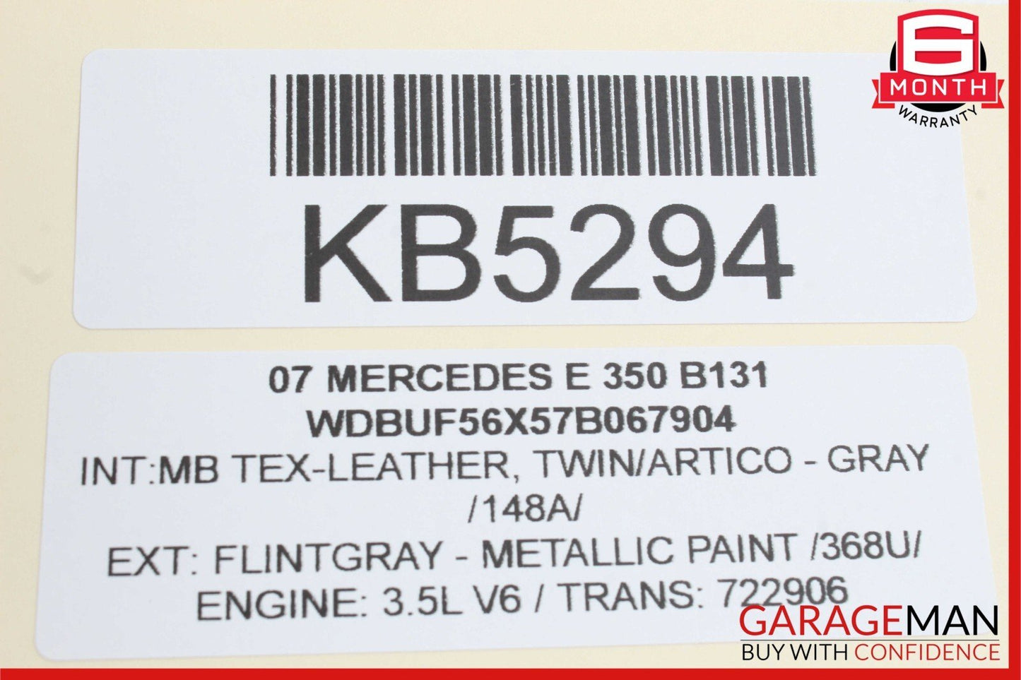 07-09 Mercedes W211 E350 E500 Front Left Side Mirror Door Rear View Flintgray