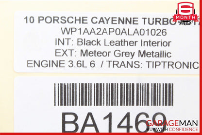 03-10 Porsche Cayenne 955 957 3 Spoke Driver Steering Wheel Leather Black