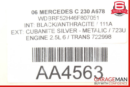 01-07 Mercedes W203 C230 C320 C55 AMG Rear Right Side Door Control Module Unit