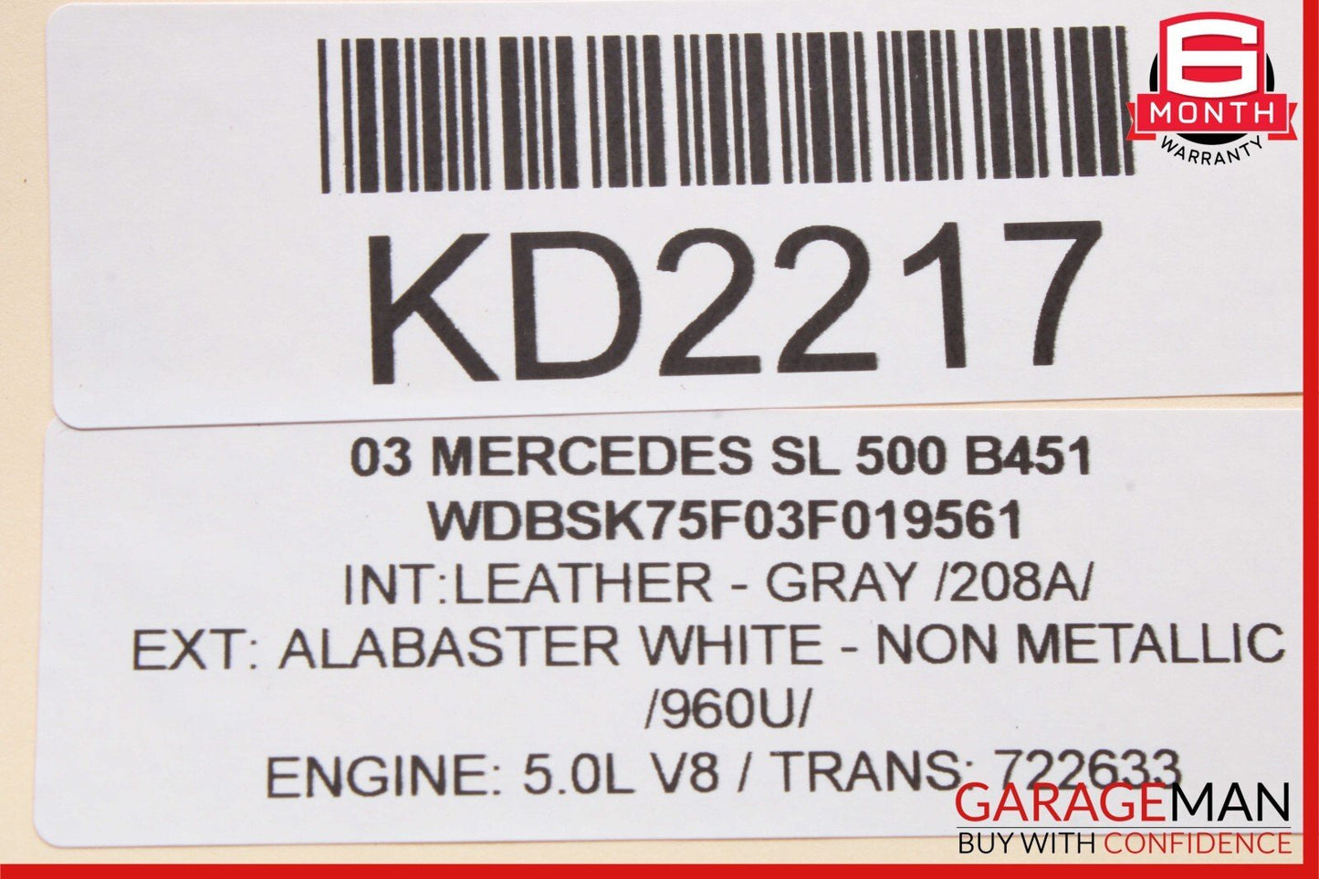 03-08 Mercedes R230 SL600 SL65 AMG Center Console ESP Controller Switch Button