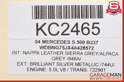 00-06 Mercedes W220 S500 S55 AMG Rear Right Side Exterior Door Handle Silver